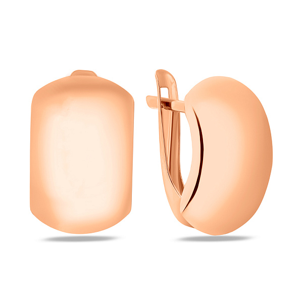 Серьги из красного золота без камней (арт. 101956/1) – изображение 1