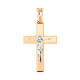 Натільний хрестик з розп'яттям з золота (арт. 501061)