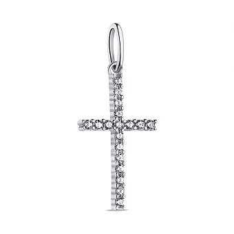 Срібний хрестик з фіанітами (арт. 7503/П2Ф/178)
