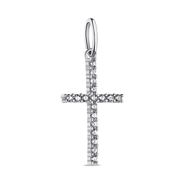 Срібний хрестик з фіанітами (арт. 7503/П2Ф/178) – зображення 1