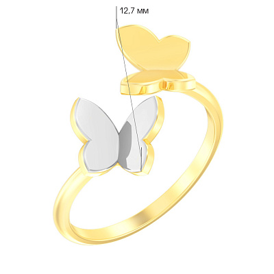 Золотое кольцо «Бабочки» (арт. 141059жб)