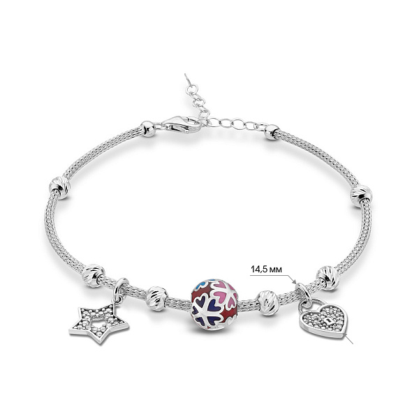 Золотой браслет с подвесками (арт. 325072бецвП2) – изображение 4