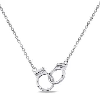 Срібне кольє з фіанітами (арт. 7507/1872)