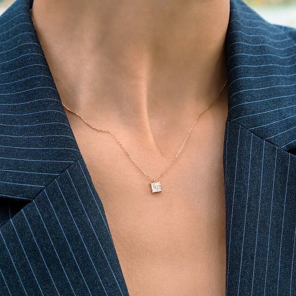 Золотое колье с фианитами (арт. 352403) – изображение 5