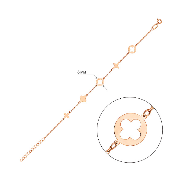 Золотой браслет без камней (арт. 3261119) – изображение 3