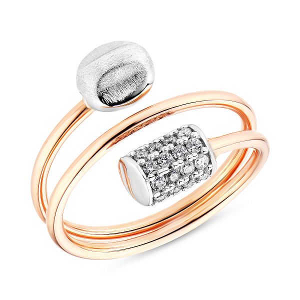 Золотое кольцо с фианитами (арт. 154482) – изображение 1