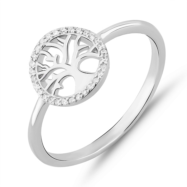 Серебряное кольцо Дерево жизни с фианитами (арт. 7501/8251) – изображение 1