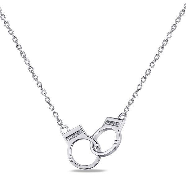 Срібне кольє з фіанітами (арт. 7507/1872) – зображення 1