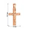 Масивний золотий хрестик з розп'яттям  (арт. 500662) – зображення 2