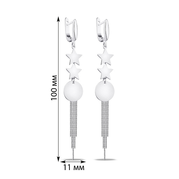 Сережки зі срібла з зірочками Trendy Style (арт. 7502/4232) – зображення 2