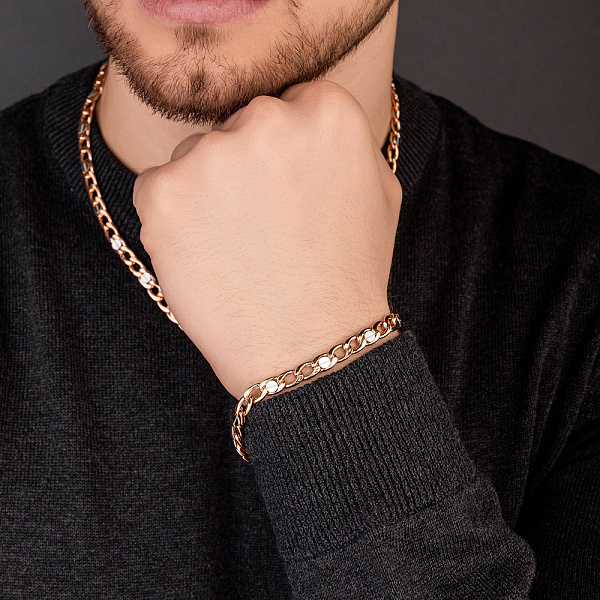 Браслет з червоного золота з родіюванням (арт. 326492р) – зображення 3