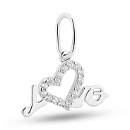 Фото Подвеска из белого золота Love (арт. 440531б)