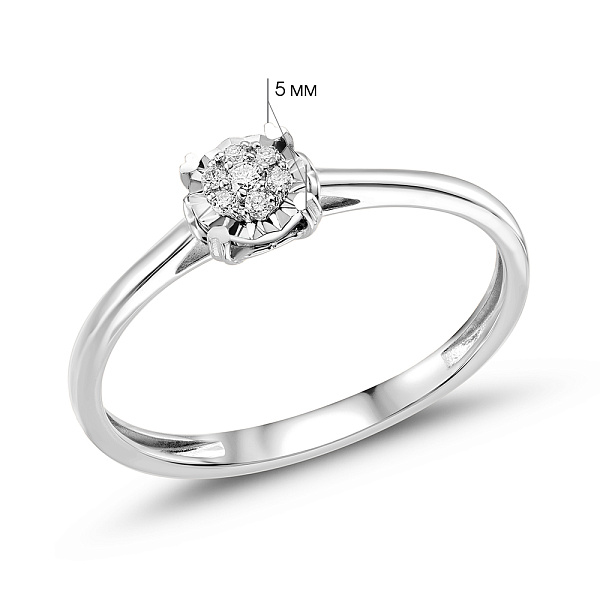 Золота каблучка з діамантами (арт. К011744005б) – зображення 2