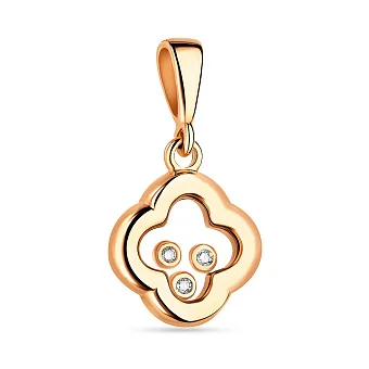 Кулон золотий з фіанітами (арт. 424278)