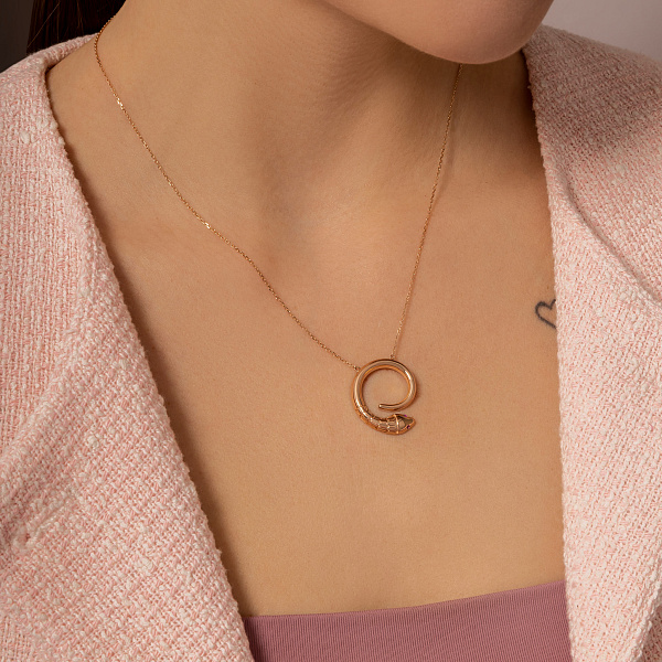 Колье из красного золота с фианитами (арт. 361450к) – изображение 3