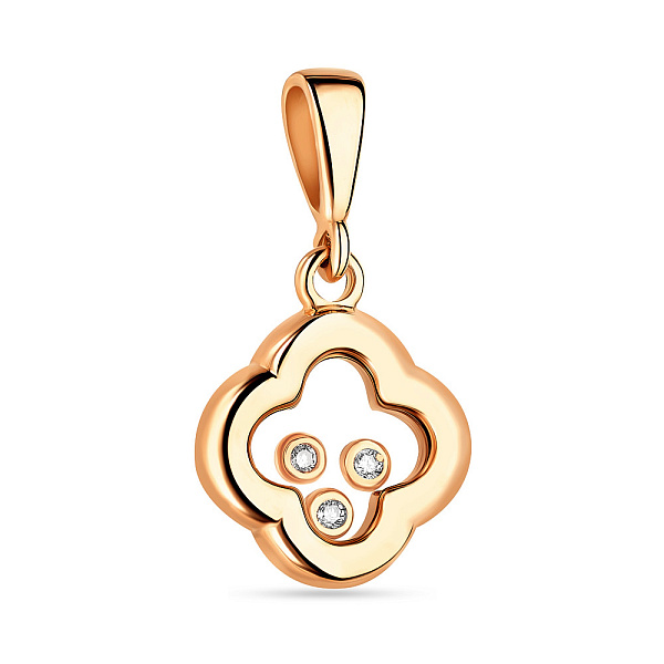 Кулон золотий з фіанітами (арт. 424278) – зображення 1