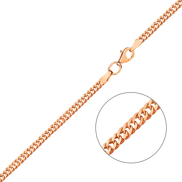Ланцюжок з червоного золота плетіння Ромб (арт. 303010) – зображення 1