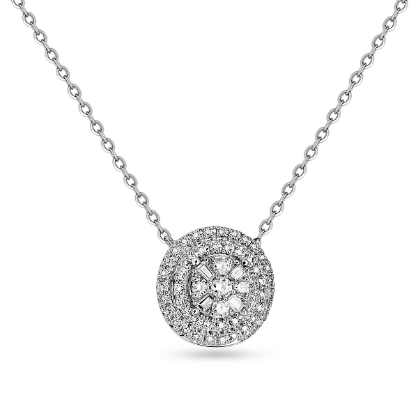 Кольє з білого золота з діамантами (арт. Ц341212015б) – зображення 1