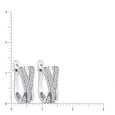 Сережки зі срібла з фіанітами (арт. 7502/2958)