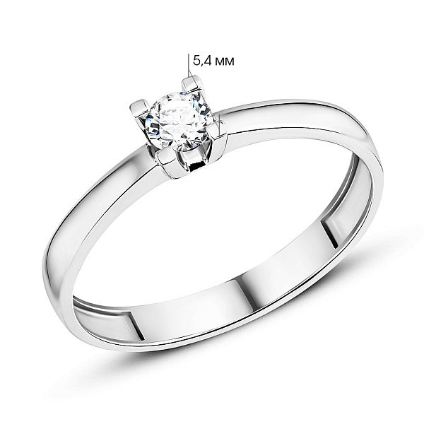 Золота каблучка з діамантом (арт. К01111404126б) – зображення 3