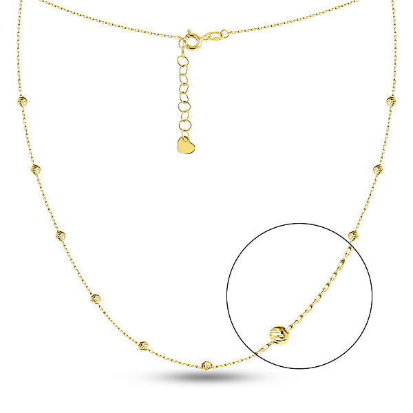 Золотое колье с шариками (арт. 360178ж) – изображение 3