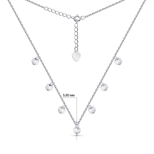 Серебряное колье с подвесками (арт. 7507/509) – изображение 3