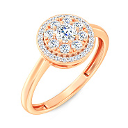 Золотое кольцо с фианитами (арт. 141377)