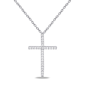 Фото Срібне кольє з хрестиком (арт. 7507/1701)