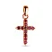 Хрестик з золота з рубінами (арт. 3100785201р) – зображення 1