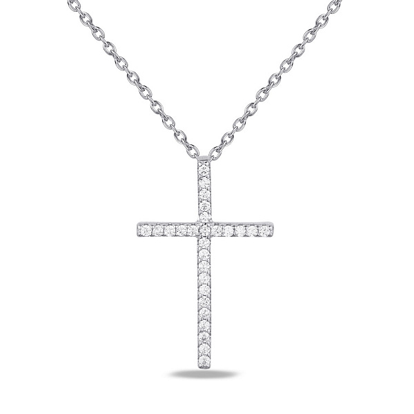 Срібне кольє з хрестиком (арт. 7507/1701) – зображення 1