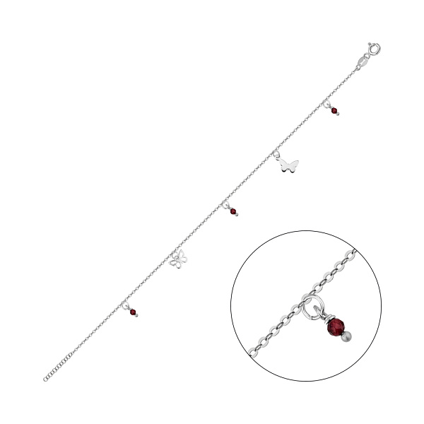 Браслет из белого золота с подвесками (арт. 326998бф) – изображение 1