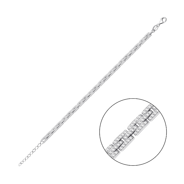Массивный серебряный браслет (арт. 7509/5483) – изображение 1