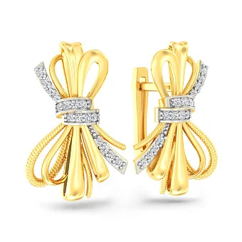 Золоті сережки з діамантами Francelli (арт. С111359010ж)