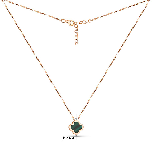 Золотое колье Клевер (арт. 352460/10ез) – изображение 3