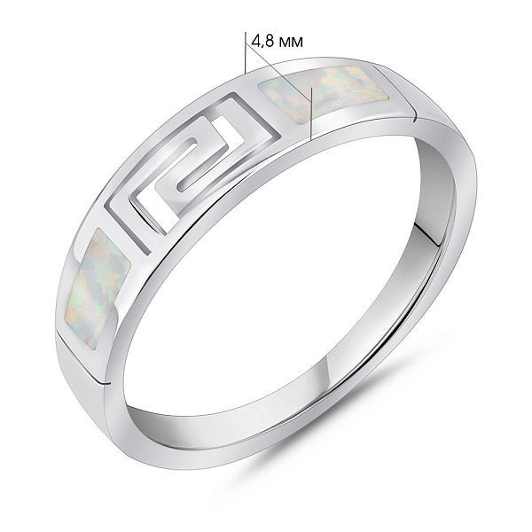 Серебряное кольцо с опалом (арт. 7501/4076Поб) – изображение 2
