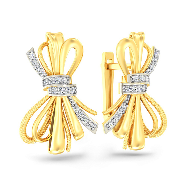 Золотые серьги с бриллиантами Francelli (арт. С111359010ж) – изображение 1