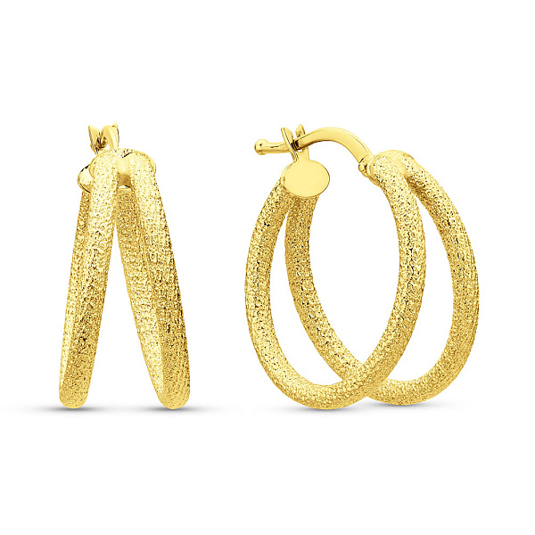 Серьги-кольца из желтого золота (арт. 1091896/20ж) – изображение 1