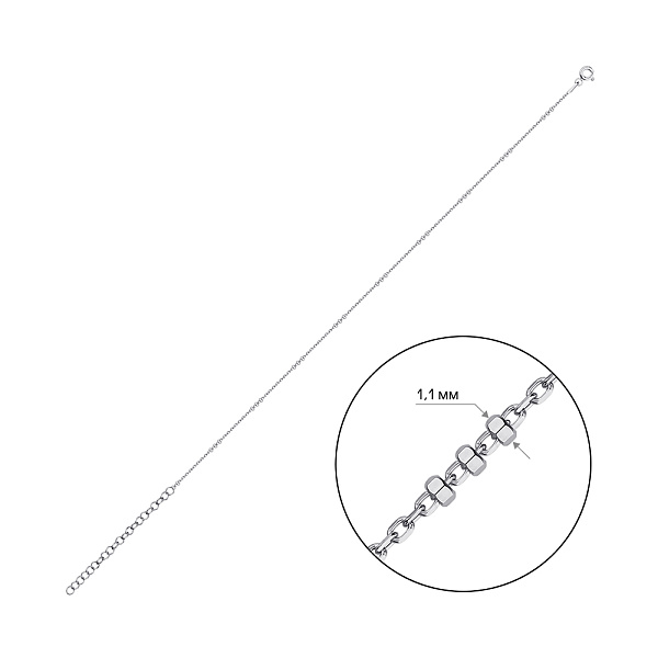 Браслет на ногу зі срібла без каменів (арт. 7509/4263н) – зображення 2