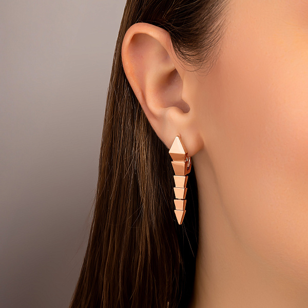 Серьги Змея из красного золота (арт. 1091702) – изображение 2