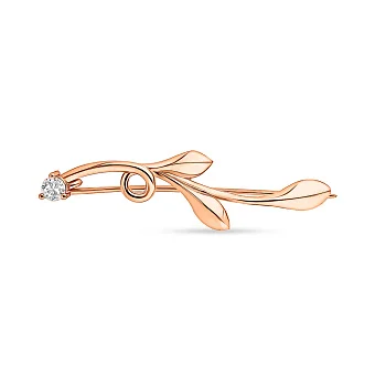 Золота брошка з фіанітом (арт. 360088)