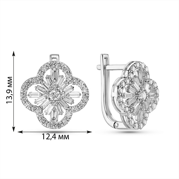 Золотые серьги с бриллиантами (арт. С011497070б) – изображение 7