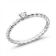 Золотое кольцо с бриллиантом (арт. К011774010б)