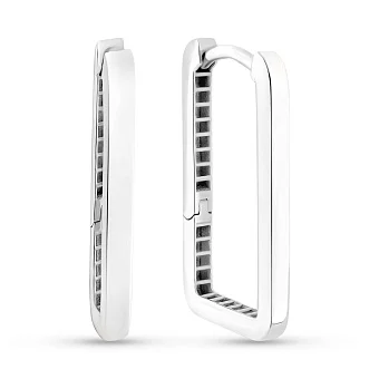 Сережки з білого золота без каменів (арт. 1091311/20б)