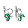 Серебряные серьги с зелеными фианитами (арт. 7502/С2ФИ/006) – изображение 1