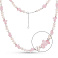Серебряное колье с жемчугом и с кварцем (арт. 7507/2184898жбПкр) – изображение 1