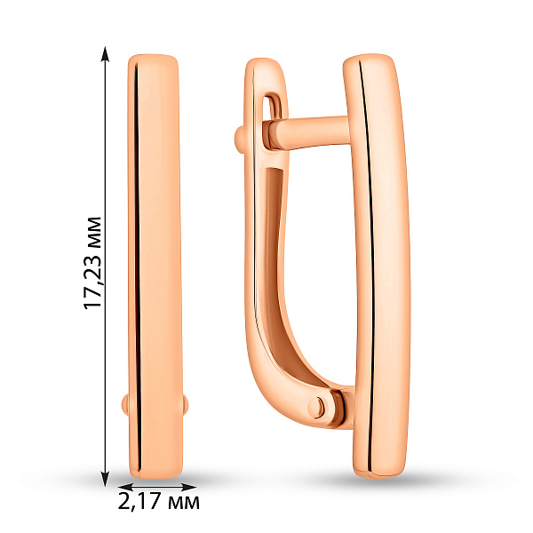 Золоті сережки без каменів (арт. 110571) – зображення 4