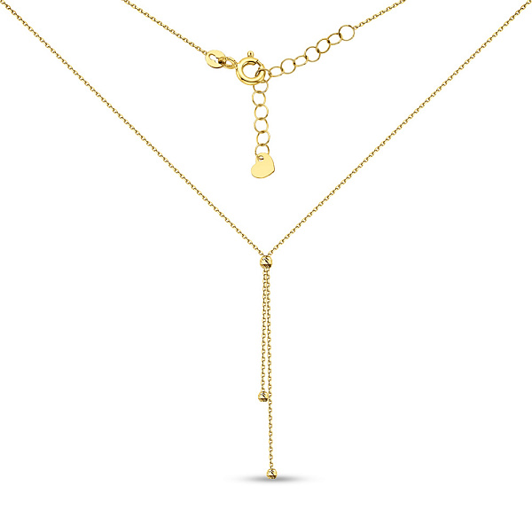 Золотое колье-галстук из желтого золота без камней (арт. 360180ж) – изображение 2