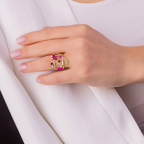 Золотое кольцо Francelli (арт. 156125жмлнр) – изображение 2