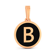 Кулон Буква В из красного золота с эмалью (арт. 440993еч)