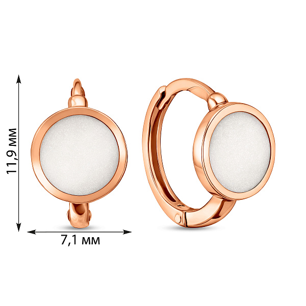 Серьги Лýна из красного золота (арт. 1101091еп) – изображение 2